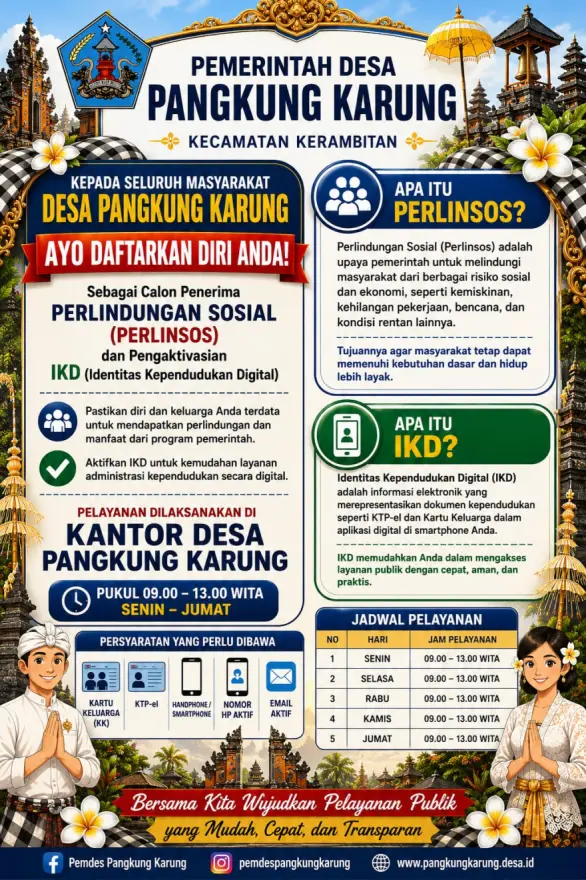 PELAYANAN AKTIVASI IKD DAN REGISTRASI PERLINSOS DI DESA PANGKUNG KARUNG