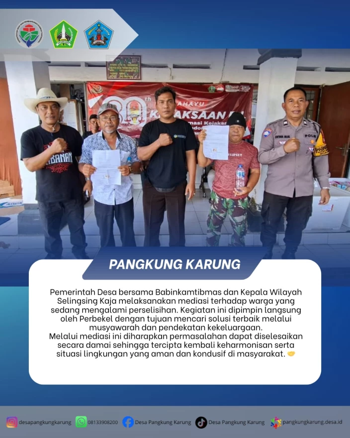 mediasi terhadap warga yang sedang mengalami perselisihan