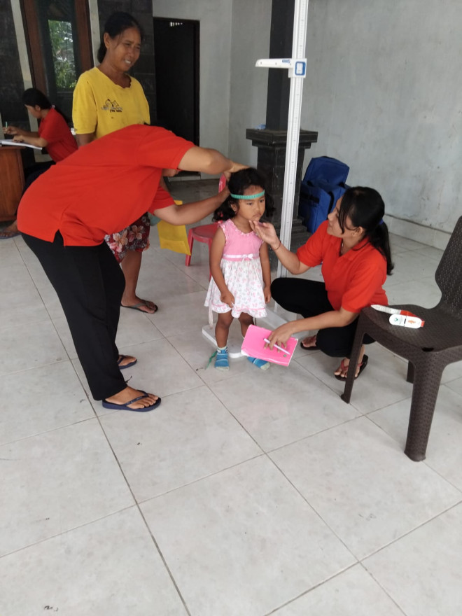 Posyandu banjar Dinas Pangkung Karung Kawan
